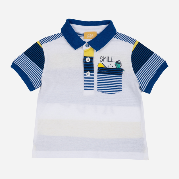 Дитяча футболка-поло для хлопчика Chicco 09033535000000 98 см Біла (8054707682085) - зображення 1