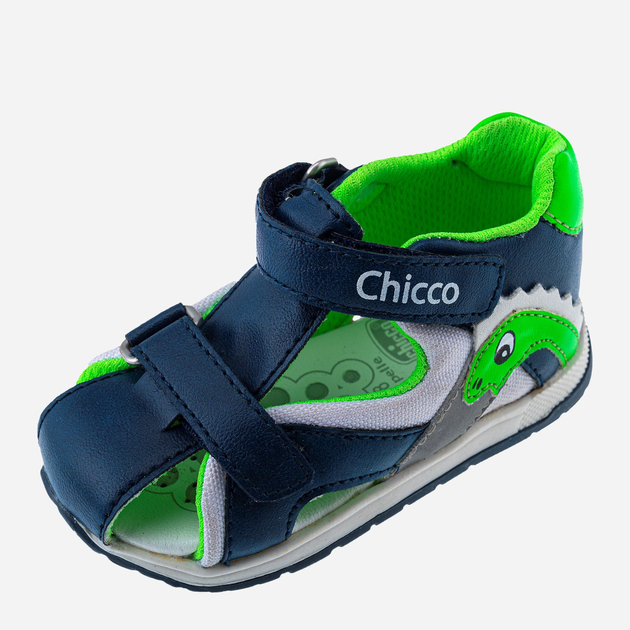 Sandały chłopięce z usztywnioną piętą Chicco Sandalo Garrison 01067173000000 20 Niebieskie (8051182282533) - obraz 1