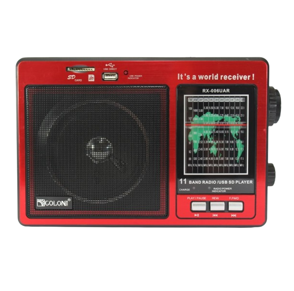 Радиоприемник FM Golon RX-006UAR USB/SD с ручкой red - Фото 1 Радиоприемник FM Golon RX-006UAR USB/SD с ручкой red - изображение 1