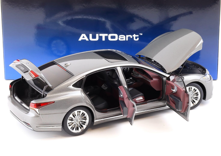 Модель автомобіля Lexus LS500h Limousine Manganese Luster Metallic by AUTOart, Scale 1:18 - зображення 4