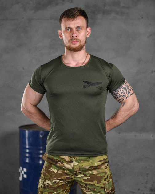 Тактическая потоотводящая футболка Odin oliva nikos M - изображение 1