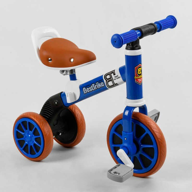 Детский трехколесный велосипед-велобег Best Trike 96021, синий – фото ...