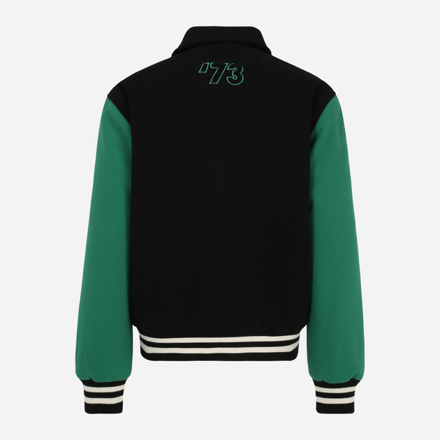 Бомбер чоловічий Fila FAM0558 83297 XS Чорний/Зелений (4064556498458) - зображення 6