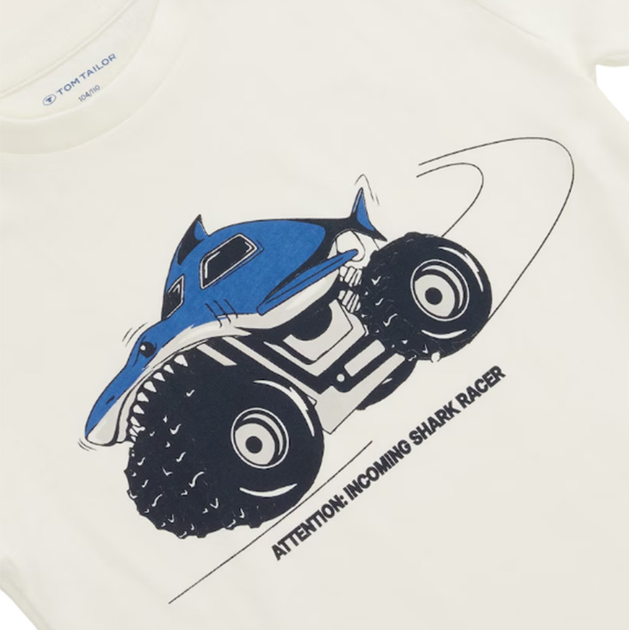 Дитяча футболка для хлопчика Tom Tailor 1040462 104-110см Біла (4067261868042) - зображення 2