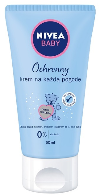 Ochronny krem Nivea Baby dla dzieci na każdą pogodę 50 ml (4005808360703) - obraz 1