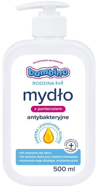 Mydło do rąk Bambino Rodzina antybakteryjne 500 ml (5900017076386) - obraz 1