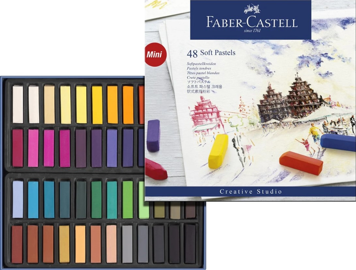 Pastele miękkie mini Faber Castell Creative Studio Quality 48 kolorów (4005401282488) - obraz 1