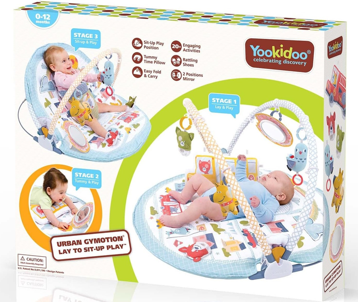 Музичний ігровий килимок Yookidoo Urban Gymotion Lay to Sit-Up Play (7290107725651) - зображення 1