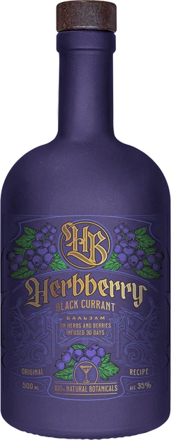 Бальзам Herbberry Black Currant 0.5 л 35% (4820275490476) - Фото 1 Бальзам Herbberry Black Currant 0.5 л 35% (4820275490476) - изображение 1