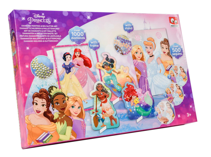 Diamentowa mozaika Disney Princess 2 in 1 z cekinami 1500 elementów (8719668001749) - obraz 2