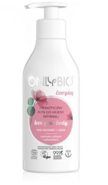 Prebiotyczny płyn do higieny intymnej Onlybio Everyday Kwas Mlekowy & Lewan 250 ml (5902811786966) - obraz 1