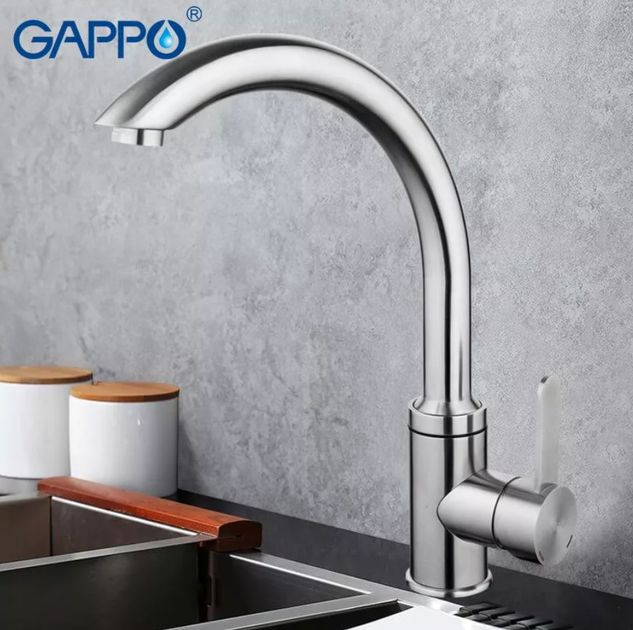 Смеситель для кухни GAPPO G4099, нержавеющая сталь - изображение 2