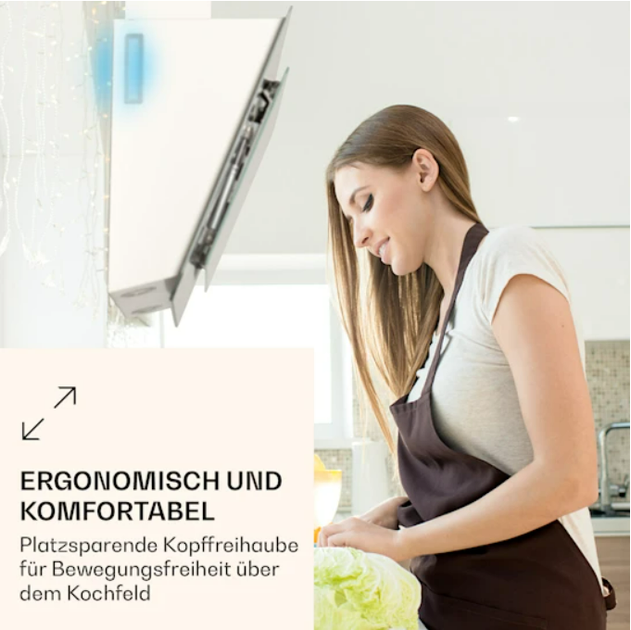 Вытяжка Klarstein Aurora Eco 90 550 м³/ч 90 см - Фото 3 Вытяжка Klarstein Aurora Eco 90 550 м³/ч 90 см - изображение 3