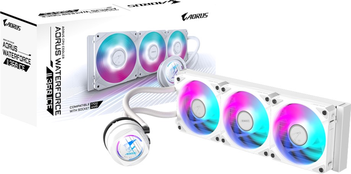 Система жидкостного охлаждения Gigabyte Aorus Waterforce 360 ICE (GP-AORUS WATERFORCE II 360 ICE) - изображение 5