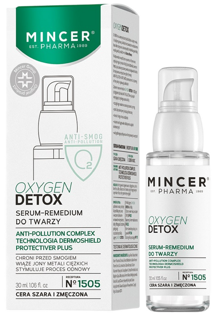 Serum-remedium do twarzy Mincer Pharma Oxygen Detox No.1505 30 ml (5902557262410) - obraz 1