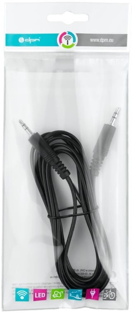 Przewod DPM jack 3.5 mm - jack 3.5 mm 0.8 m czarny (BMEN80A) - obraz 3