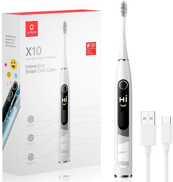 Elektryczna szczoteczka do zębów Oclean X10 Grey - obraz 15