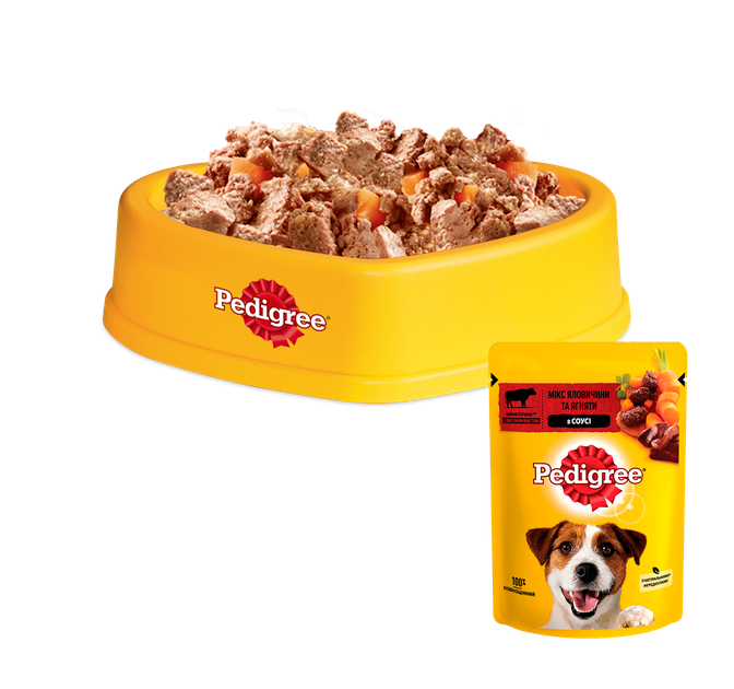 Консервированный корм Pedigree с говядиной и ягненком в соусе 100 г (5900951262531) - Фото 2 Консервированный корм Pedigree с говядиной и ягненком в соусе 100 г (5900951262531) - изображение 2