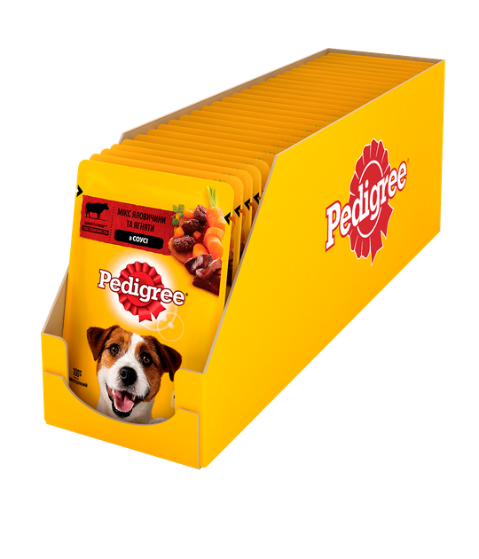 Консервированный корм Pedigree с говядиной и ягненком в соусе 100 г (5900951262531) - Фото 3 Консервированный корм Pedigree с говядиной и ягненком в соусе 100 г (5900951262531) - изображение 3