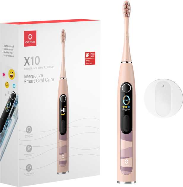 Електрична зубна щітка Oclean X10 Electric Toothbrush Pink - зображення 14