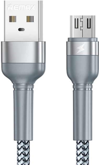 Kabel Remax Jany Series RC-124m USB na Micro-USB Srebrny (6972174153575) - obraz 1