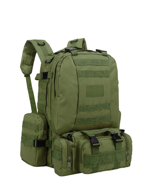 Модульний рюкзак Defense Pack Assembly 50L Olive з відстібними підсумками, з міцного матеріалу Nylon 600D - зображення 1