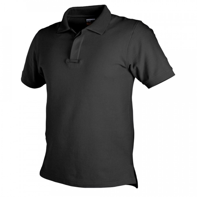 Футболка Helikon-Tex DEFENDER Polo, Black XL/Regular (PD-DEF-CO-01) - зображення 1