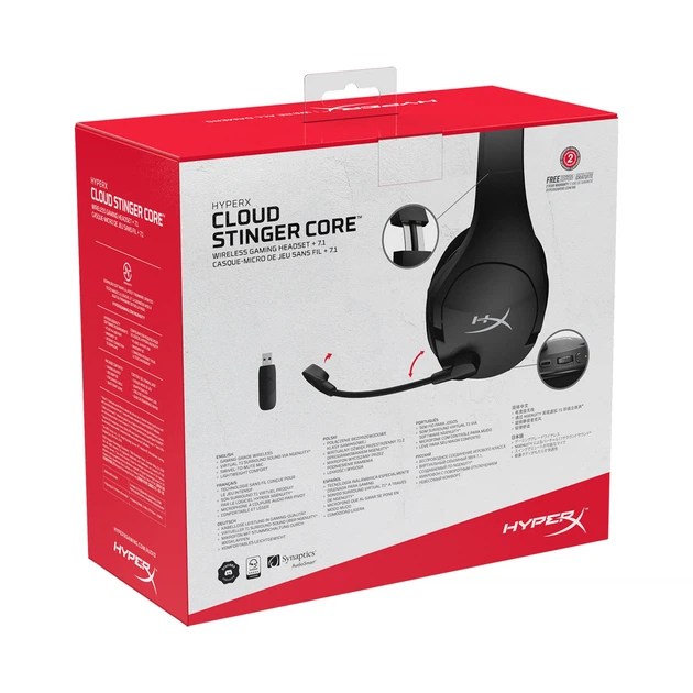 Гарнітура HyperX Cloud Stinger Core Wireless Gaming Headset+ 7.1 Black (4P4F0AA) - Фото 9 Гарнітура HyperX Cloud Stinger Core Wireless Gaming Headset+ 7.1 Black (4P4F0AA) - зображення 9