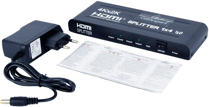 Сплітер Gembird DSP-4PH4-02 HDMI 4K/30Hz 120m HDCP 1.4 (DSP-4PH4-001) - зображення 3
