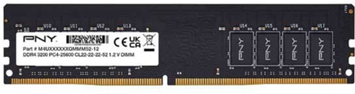 Pamięć RAM PNY DIMM DDR4-3200 8192MB PC4-25600 (MD8GSD43200-SI) - obraz 1