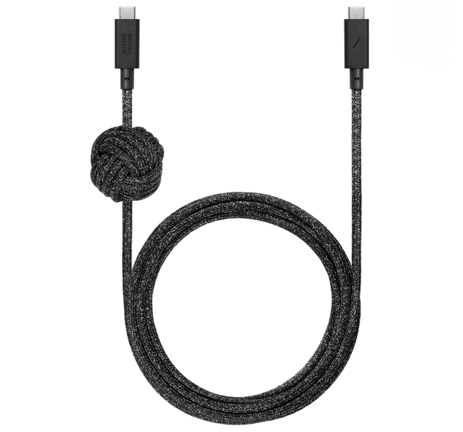 Кабель Native Union Anchor Cable USB-C to USB-C Pro 240W Cosmos Black (3 m) (ACABLE-C-COS-NP) - Фото 1 Кабель Native Union Anchor Cable USB-C to USB-C Pro 240W Cosmos Black (3 m) (ACABLE-C-COS-NP) - изображение 1