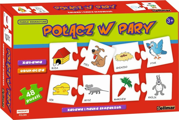 Puzzle Sellmar Połącz w pary 48 elementów (5902020351351) - obraz 1