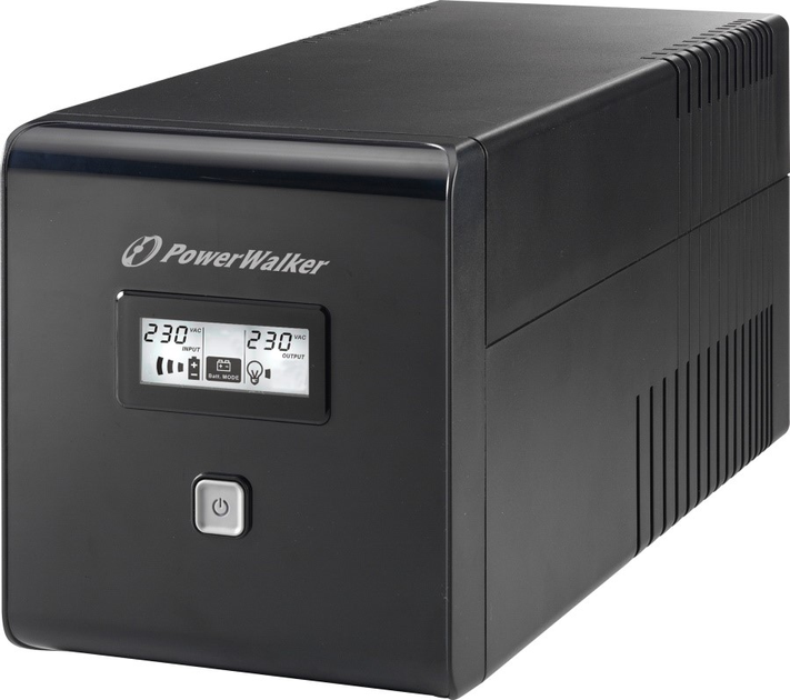 UPS PowerWalker VI 1000 LCD 1000VA (600W) Black (10120018) - obraz 1