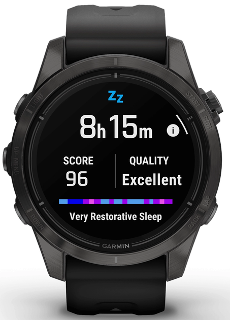Смарт-часы Garmin Epix Pro Sapphire Edition 42 mm Carbon Grey DLC Titanium with Black Band (010-02802-15) - изображение 3