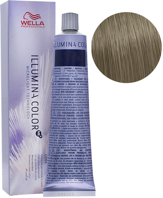 Trwała farba do włosów Wella Illumina Color Me + 8 - 93 Light Cendre Gold Blonde 60 ml (3614228807678) - obraz 1