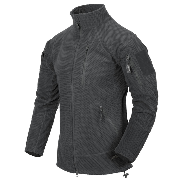 Кофта Alpha Tactical Jacket - Grid Fleece Helikon-Tex Сірий XXL - зображення 1