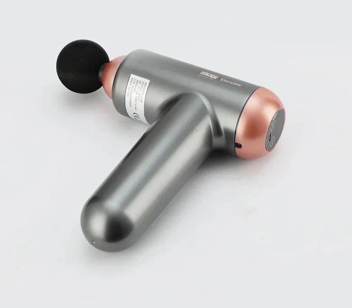 Портативний компактний ручний масажер пістолет Massage Gun DSP Encore PRO для спини і всього тіла 4 в 1 сірий - зображення 8