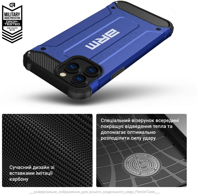 Чехол для смартфона ArmorStandart Panzer для Samsung Galaxy A24 4G (A245) Dark Blue (ARM70801) - изображение 6
