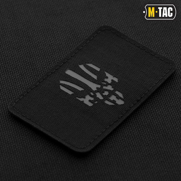 M-Tac нашивка Месник горизонтальна Laser Cut Black/Grey - зображення 2