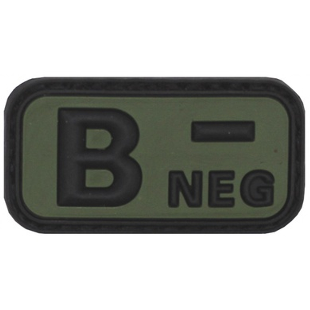 Нашивка группа крови B(III) Rh- Olive - изображение 1