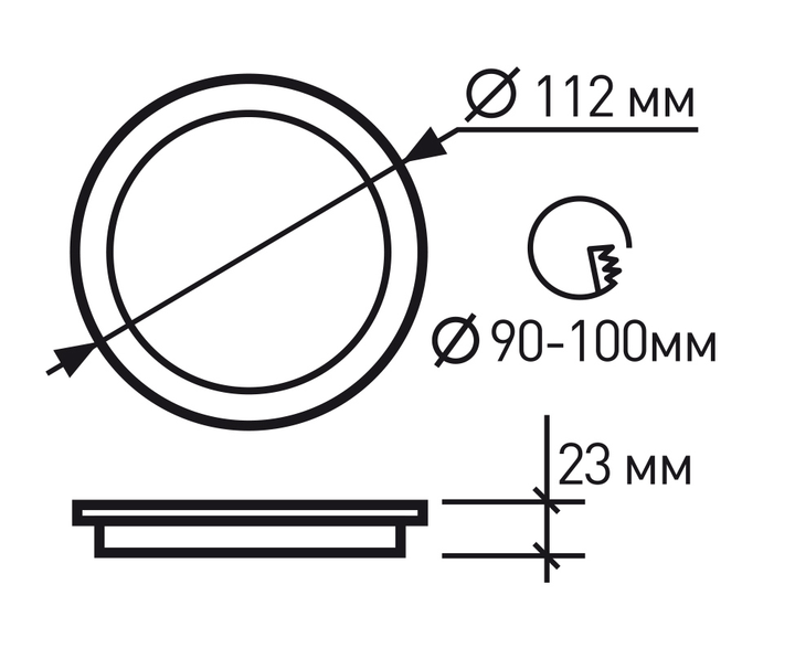 Светильник потолочный светодиодный EUROLAMP LED 9W 4000K черный (LED-DLR-9/4(new)(black)) - изображение 4