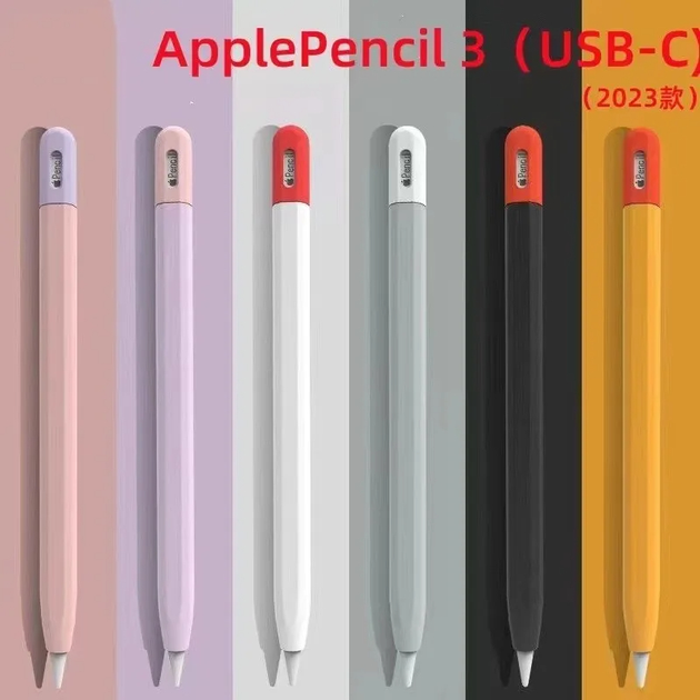 Чехол TPU Goojodoq Matt 2 Golor для стилуса Apple Pencil 3 White/Red ...