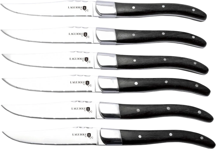 Набір ножів Berlinger Haus з чорною дерев'яною ручкою 6 шт (5999108419591) - зображення 1