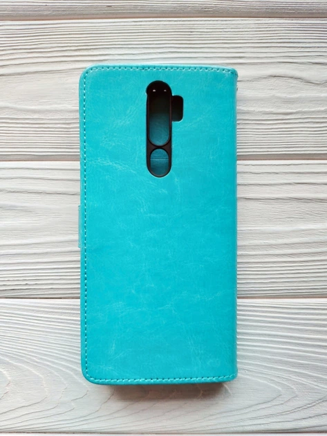 Чохол книжка Idewei для Oppo A9 2020 бірюзовий - Фото 3 Чохол книжка Idewei для Oppo A9 2020 бірюзовий - зображення 3