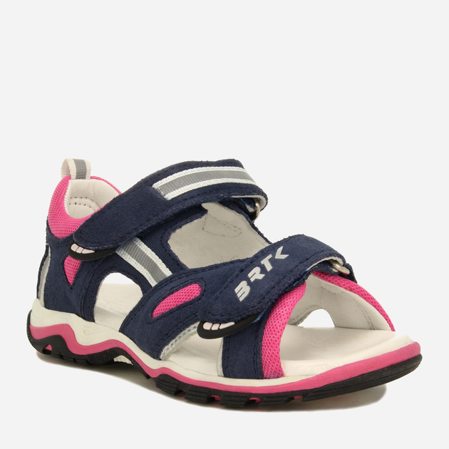Дитячі шкіряні сандалії для дівчинки Bartek 16176-010 30 Темно-синій/Рожевий (5903607814061) - зображення 2