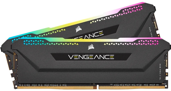Pamięć RAM Corsair DDR4-3200 32768MB PC4-25600 (zestaw 2x16384) Vengeance RGB PRO SL Czarny (CMH32GX4M2E3200C16) - obraz 1