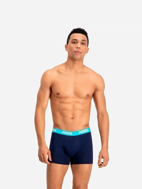 Zestaw majtek męskich typu bokserki 2 szt Puma Basic Boxer 2P 90682310 S Granatowy (8718824609829) - obraz 4