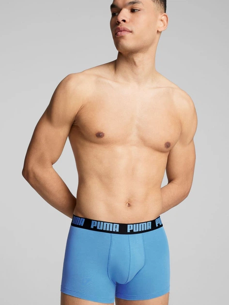 Zestaw majtek męskich typu bokserki 2 szt Puma Basic Boxer 2P 90682372 S Niebieski/Czarny (8720245482349) - obraz 3