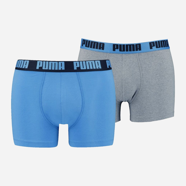 Набір трусів-боксерів чоловічих 2 шт Puma Basic Boxer 2P 90682372 2XL Голубой/Сірий (8720245482387) - зображення 1