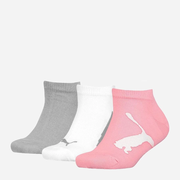 Набір дитячих шкарпеток 3 пари Puma Kids Bwt Sneaker 3P 90796004 39-42 Сірий/Білий/Рожевий (8720245032445) - зображення 1